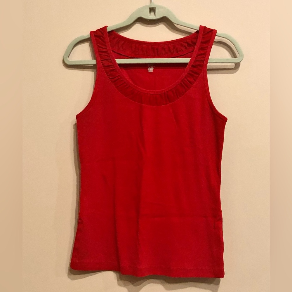 Red tank top with detail
